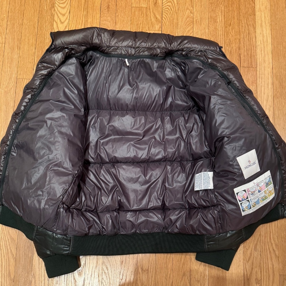 MONCLER - Men's Forest Green Down Jacket - Picture 10 of 16